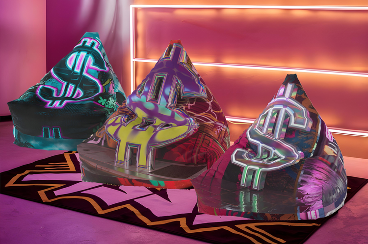 GTA Neon Dollar Bean Bag Collection – Street Art Luxury Edition