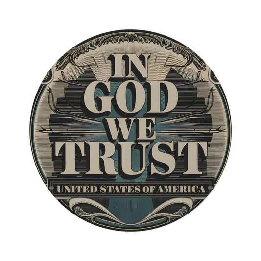 In God We Trust" Round Rug – Luxury Meets Power | GTA-Inspired Design