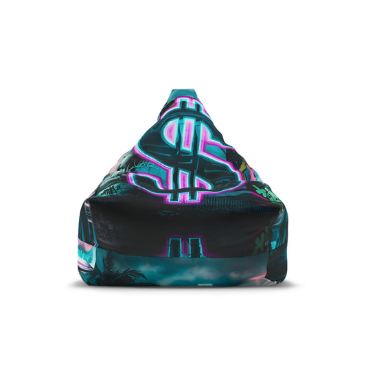 GTA-Inspired Neon Dollar Bean Bag Chair Cover – Exclusive Cricomerch Design | Choose Your Size