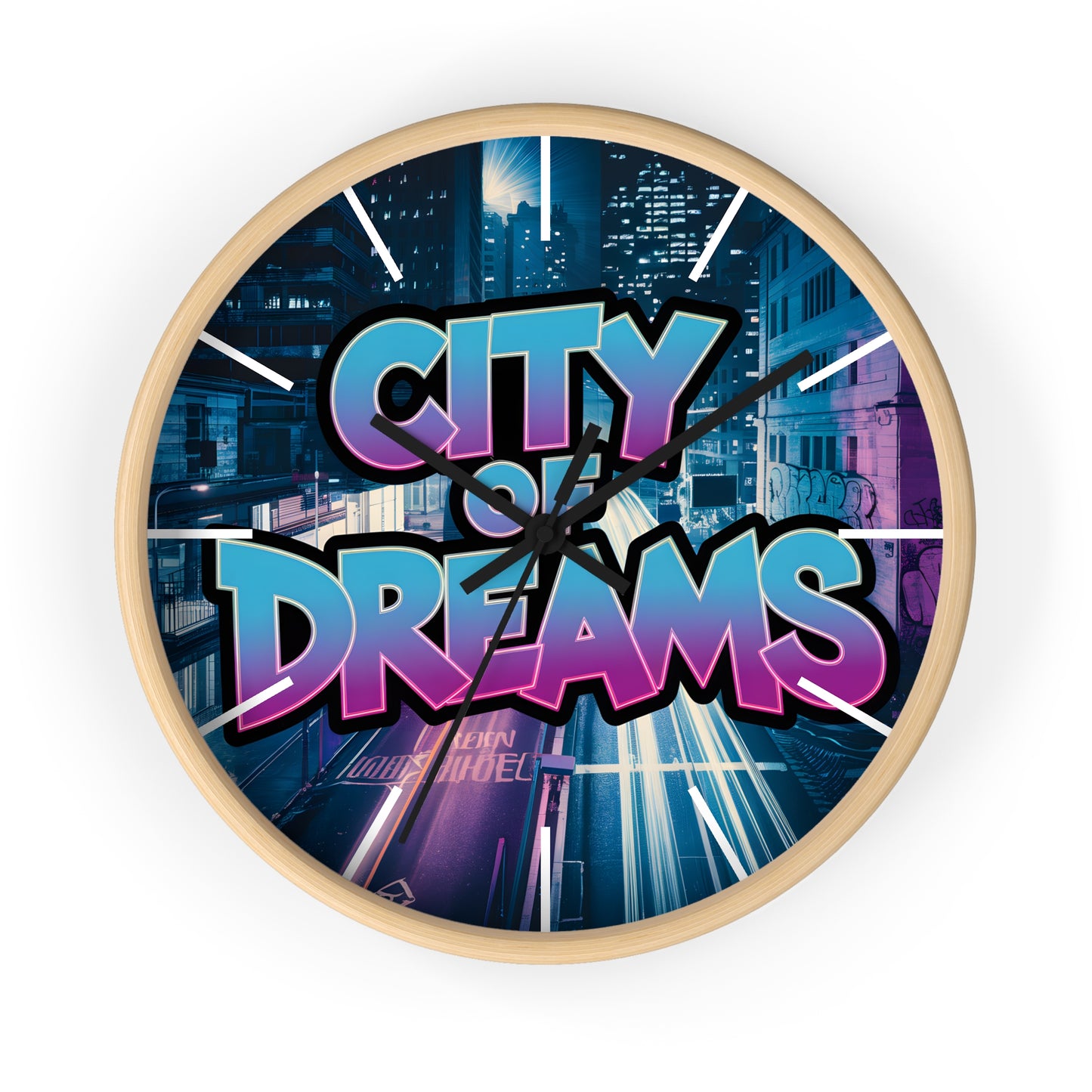 City of Dreams Wall Clock | GTA-Inspired Urban Clock | Cricomerch