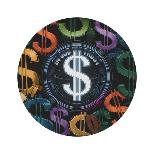 In God We Trust" Multicolor Dollar Rug – High-Roller Style | GTA-Inspired