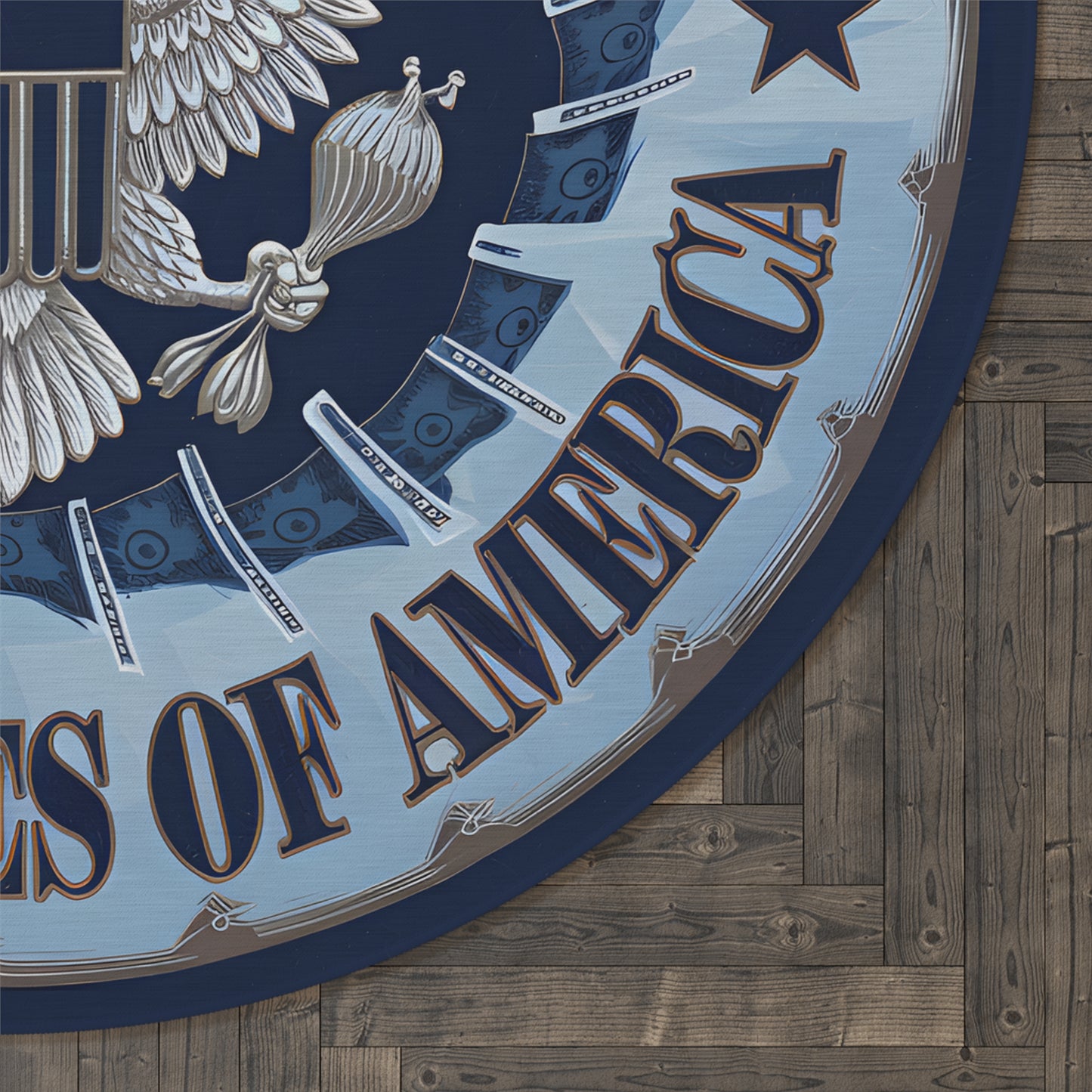 In God We Trust" Blue Eagle Rug – Rise Above with Style | GTA-Inspired Prestige