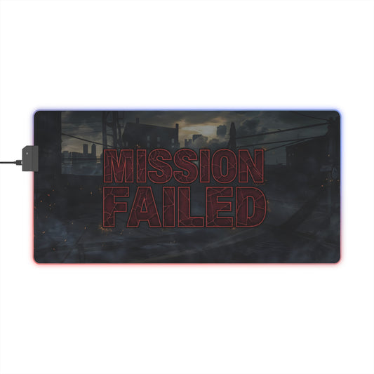 MISSION PASSED LED Gaming Mouse Pad – Level Up with Every Win!