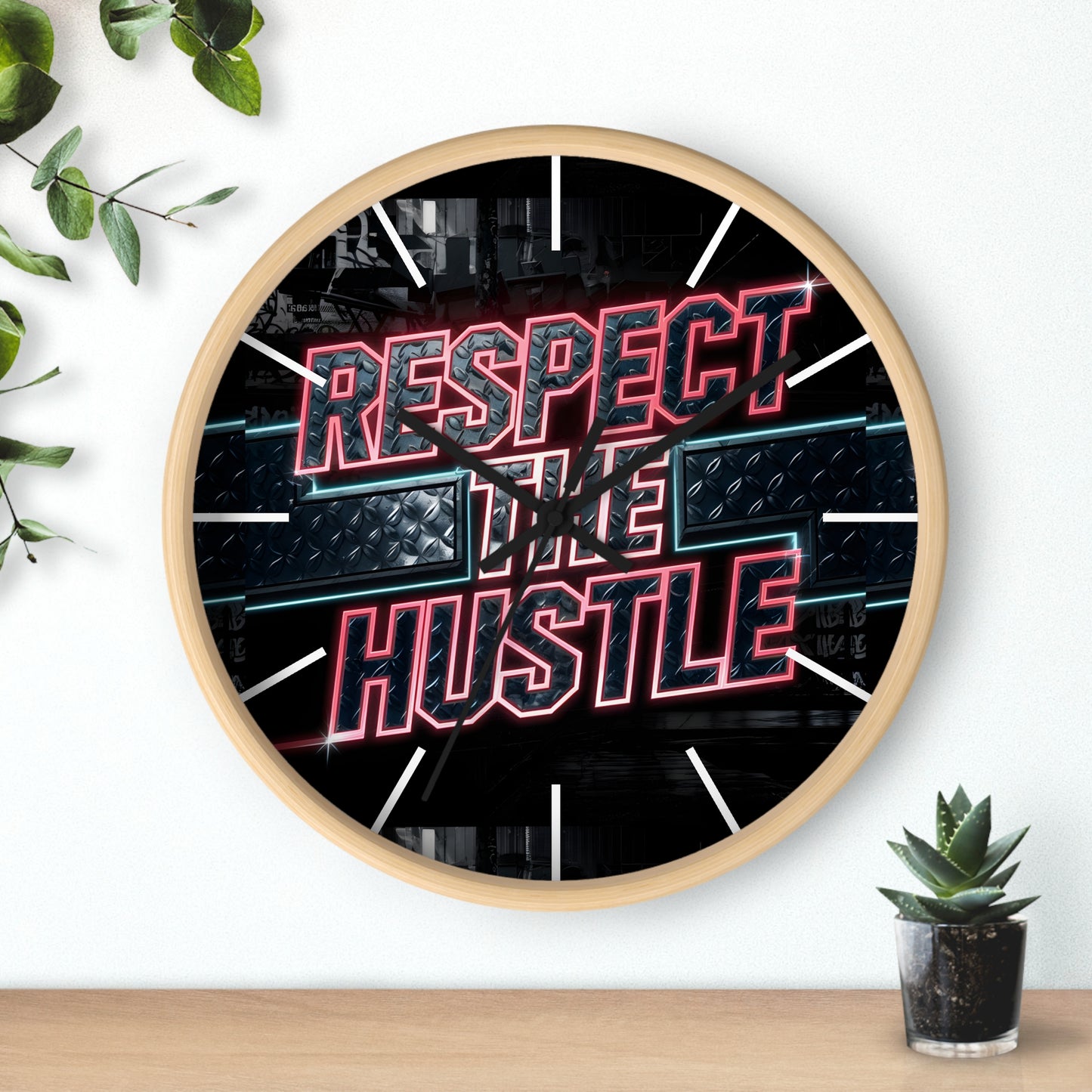 Respect the Hustle" Wall Clock | Limited Edition GTA Style | Cricomerch