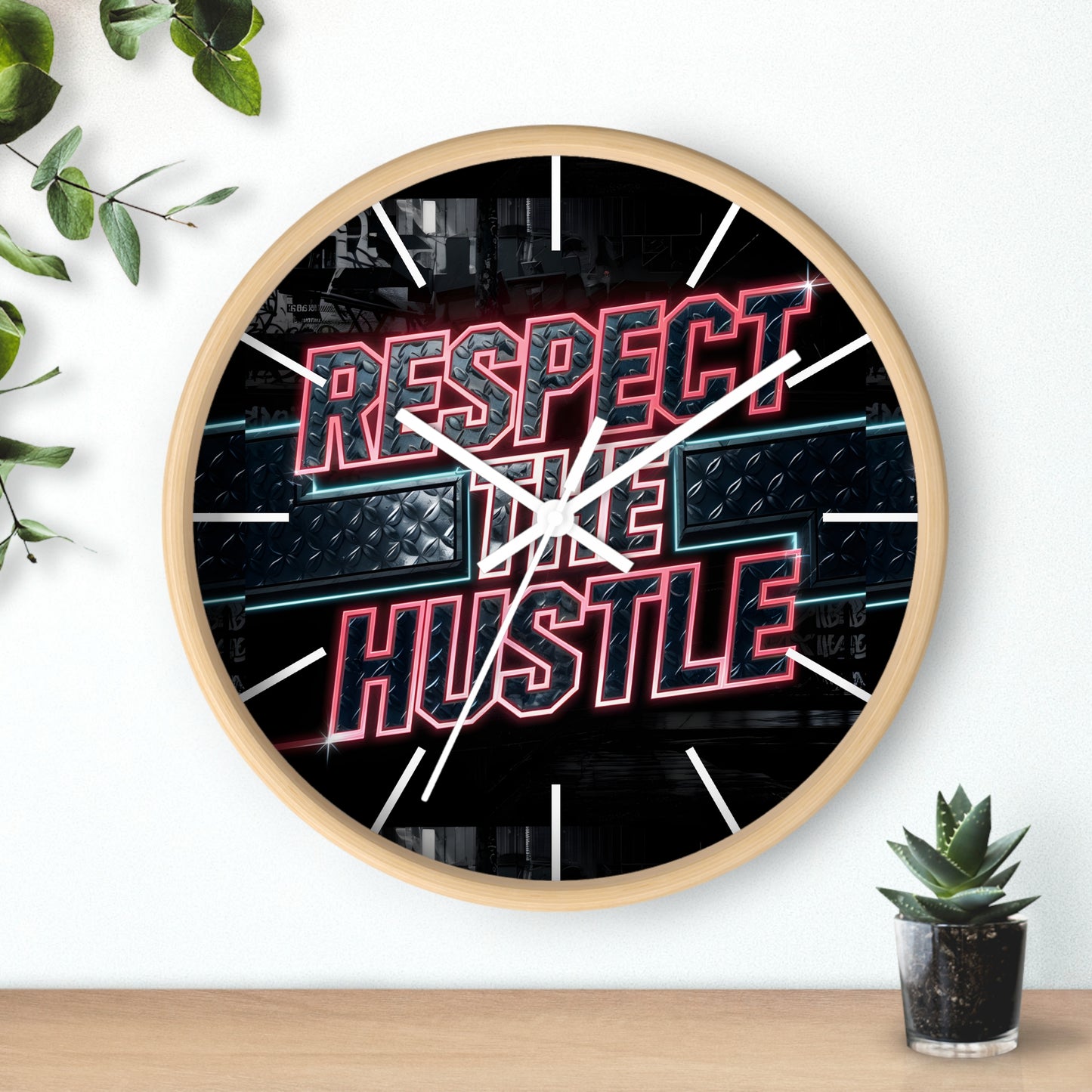 Respect the Hustle" Wall Clock | Limited Edition GTA Style | Cricomerch