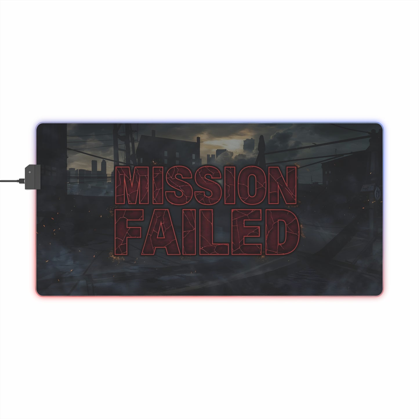 MISSION PASSED LED Gaming Mouse Pad – Level Up with Every Win!