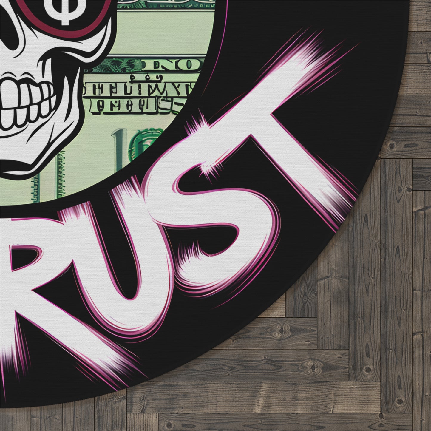 In God We Trust" Mafia Skull Rug – The Boss’s Choice | GTA Vibes