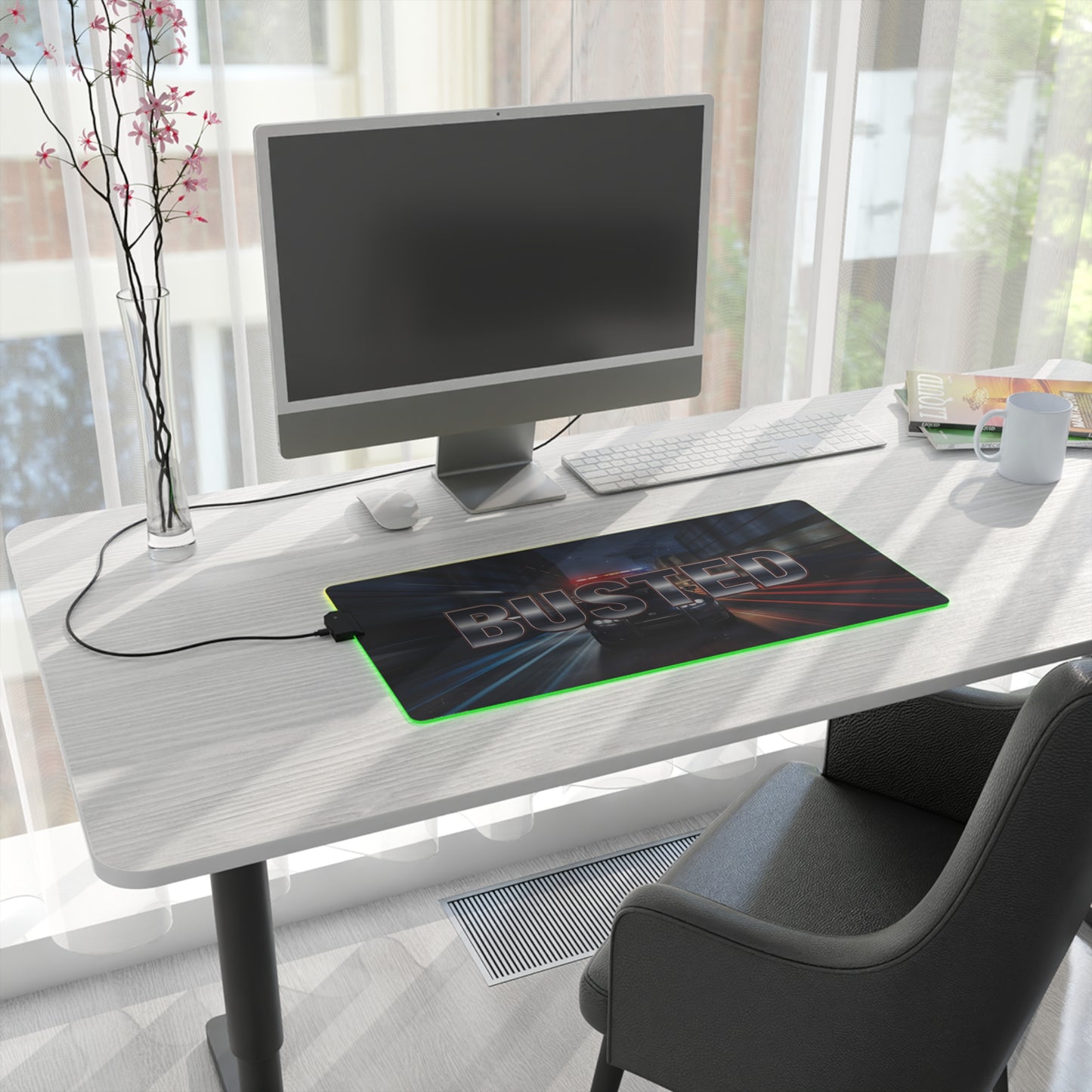 BUSTED LED Gaming Mouse Pad – For Those Who Never Stop Running!