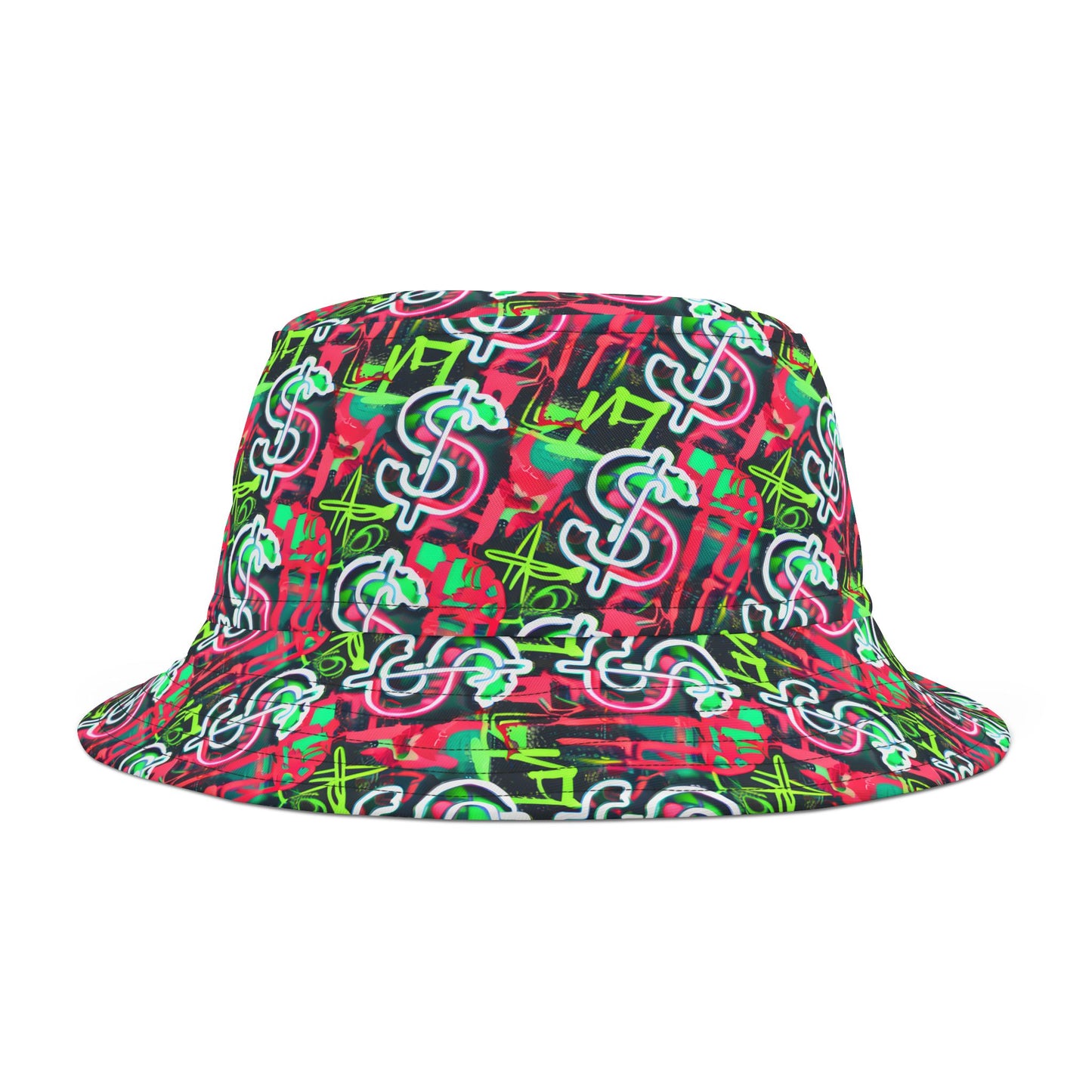 Cash Flow Bucket Hat – Neon Dollar Flex