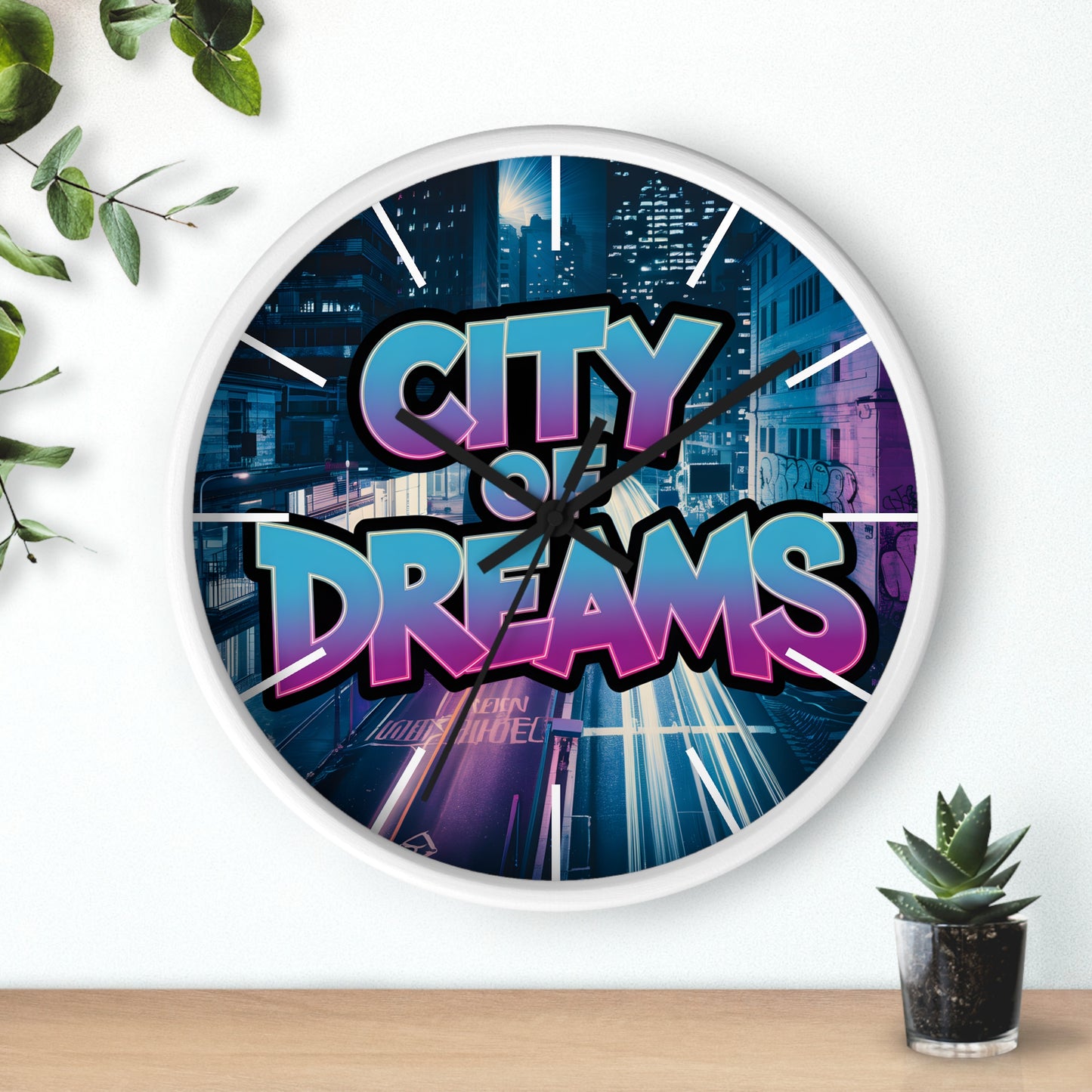 City of Dreams Wall Clock | GTA-Inspired Urban Clock | Cricomerch