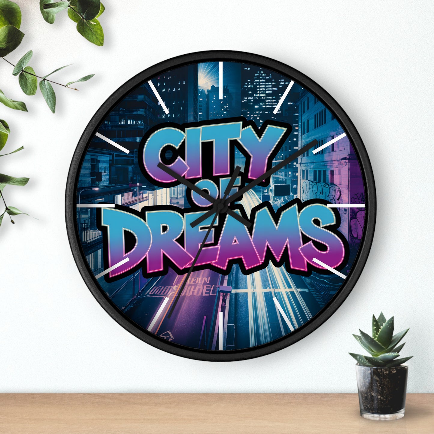 City of Dreams Wall Clock | GTA-Inspired Urban Clock | Cricomerch