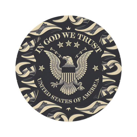 In God We Trust" Eagle Crest Rug – Command the Room | GTA-Style Power