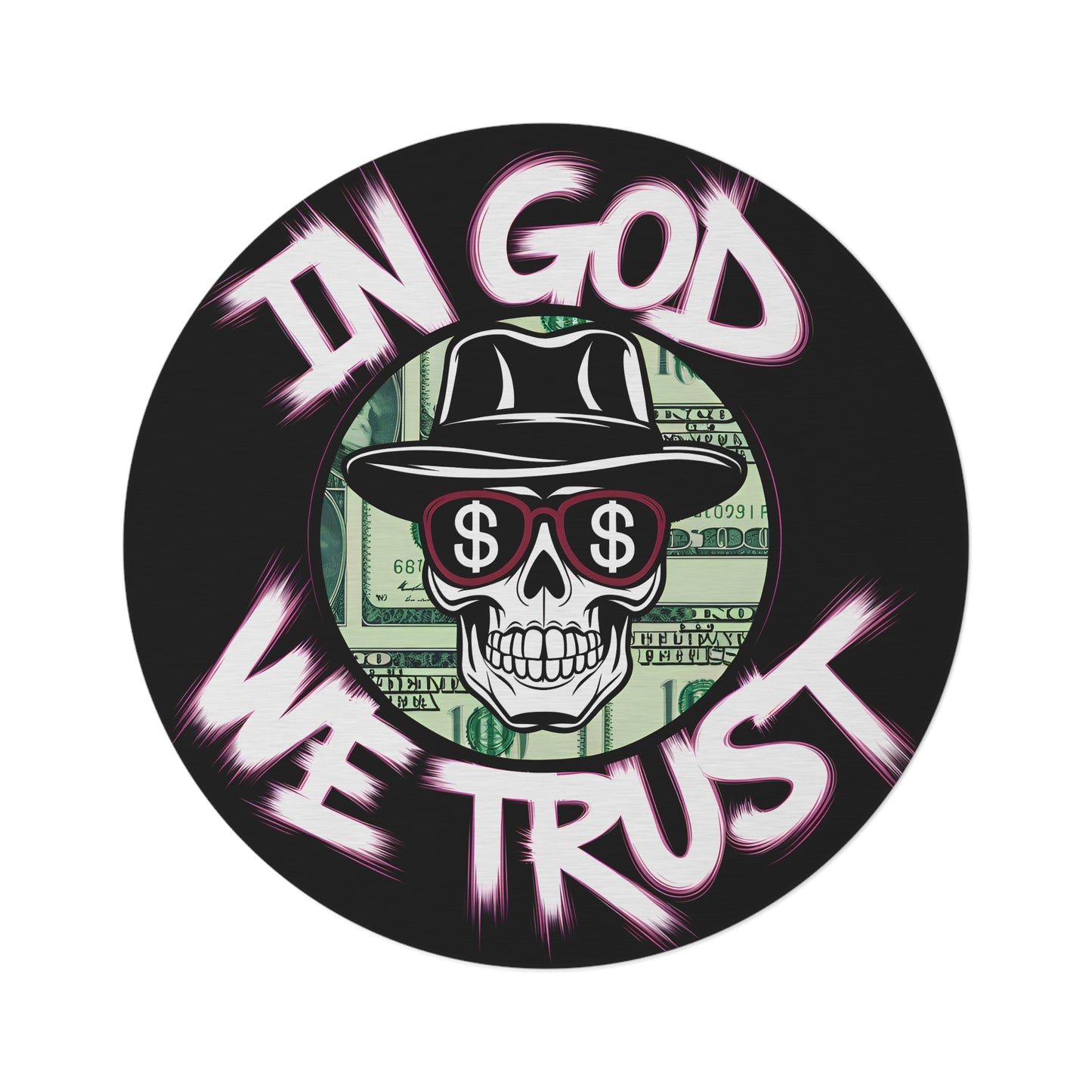 In God We Trust" Mafia Skull Rug – The Boss’s Choice | GTA Vibes